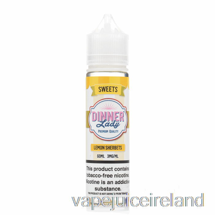 Vape Juice Lemon Sherbets - Vape Dinner Lady E-Liquid - 60mL 0mg